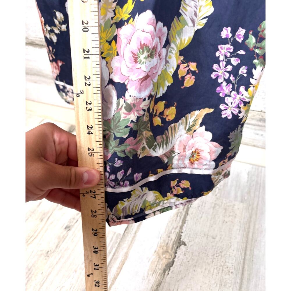 Papinelle Womens XS Blue Floral Betsy Pajama Pants 100% Cotton Relaxed Sleepwear - Picture 4 of 9